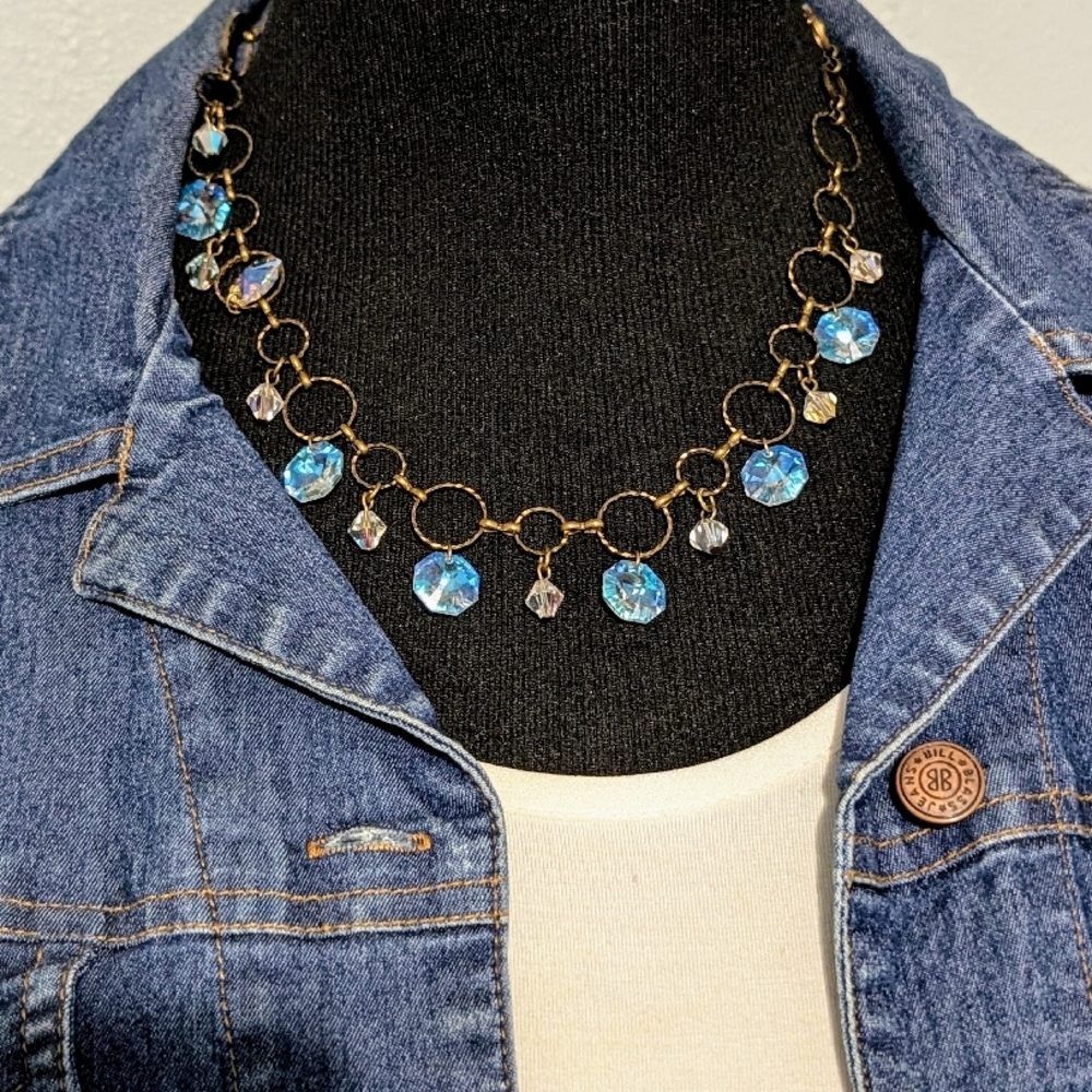 Swarovski Drop Crystal Necklace And Earrings Set